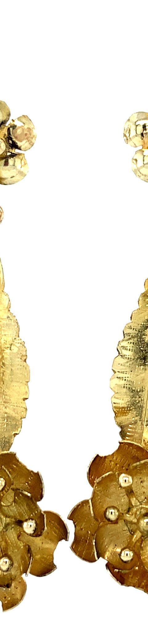 Vintage 14K Gold Fancy Drop Earrings